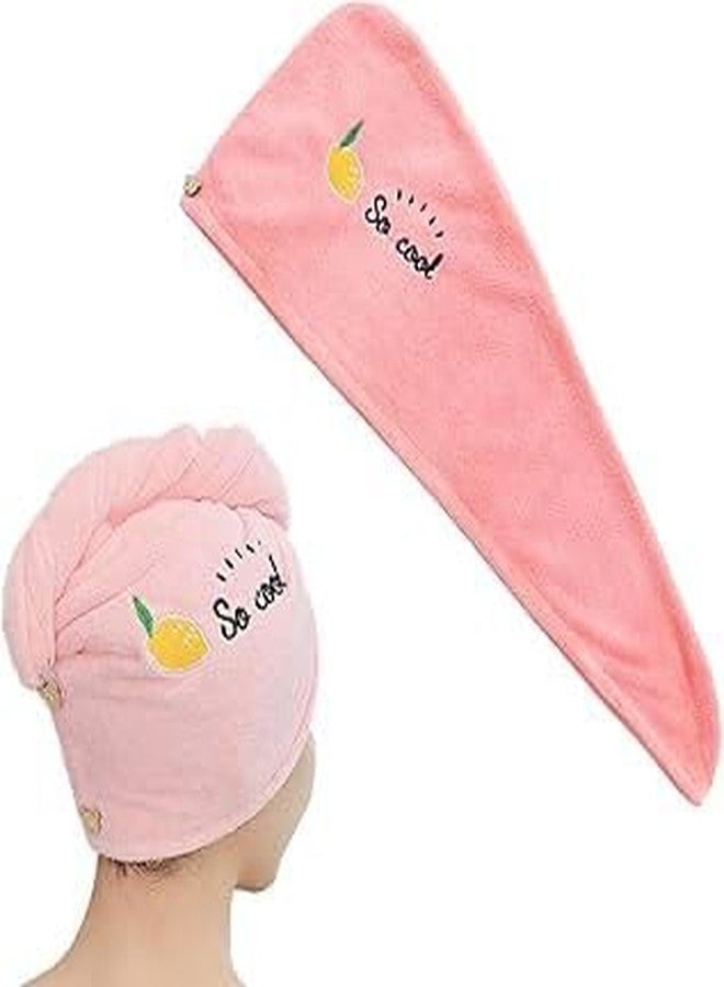 Reexplore Super Absorber Microfibre Hair Drying Towel for Women Hair Wrap Turban for Wet Hairs Lightweight & Soft Head Towel (Pink) - Image 1