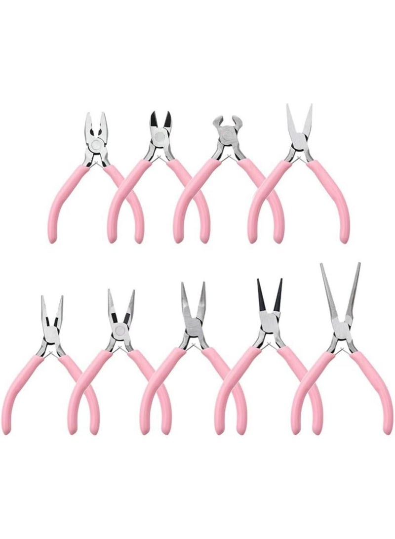 GGOOT 9 Pieces Jewelry Pliers Set Jewelry Making Hardware Winding Pliers for DIY Crafts Necklaces Jewellery Making Repair Tool  - Image 1