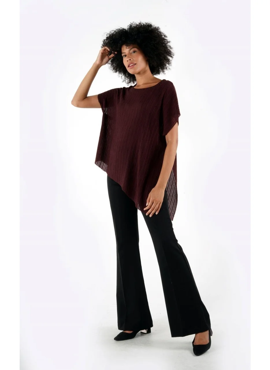 الكسندر جاردي Alexandergardi Asymmetric Side Slit Loose Blouse (B24-0080)