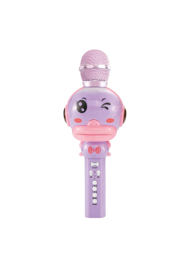 Hot Wireless Bluetooth Karaoke Microphone Children's Home Cartoon Toy Microphone Audio Integrated Karaoke Treasure - Image 1