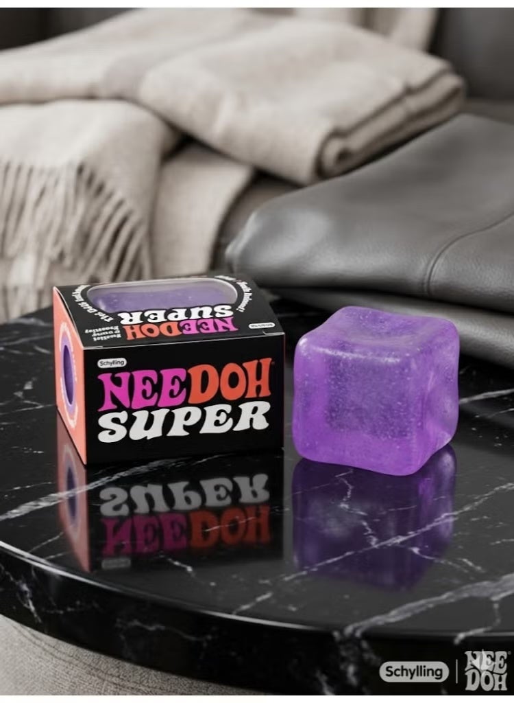 Needoh Glitter Sponge Cube – Needoh Stress Relief Squishy Cube – Cute Glitter Press Cube – Squishy Cube Toy for Kids – Gel Glitter Squeeze Balls – Stress Relief Toys for Kids and Adults – Ice Cube Style Glitter Squishy – Sensory Fidget Toy for Autism – Glitter Squishy Cube – - Image 1