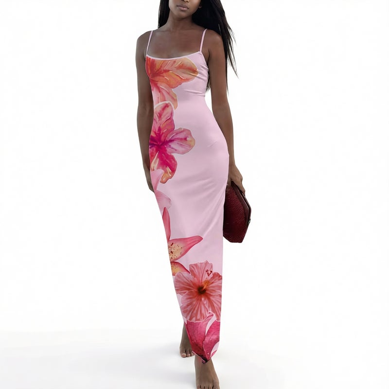Sexy Printed Sleeveless Summer Beach Dress for Women - Image 2
