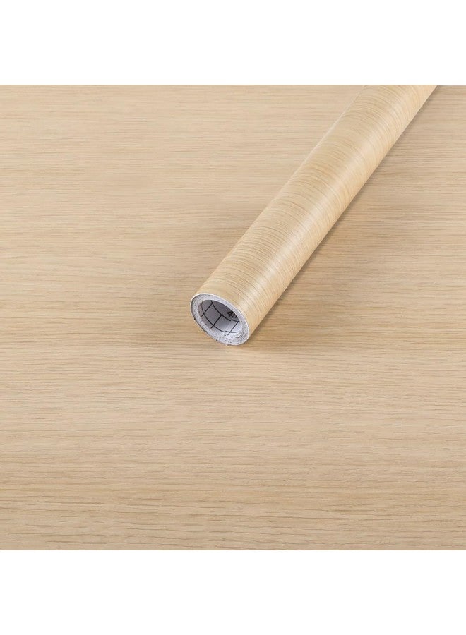 صن بيرد ورق حائط خشبي بلون الخوخ للخزائن، ورق حائط غير لامع قابل للإزالة من مادة البولي فينيل كلوريد لبطانة رف المكتب والدرج والجدار وأثاث المطبخ، (15 × 60 بوصة، خشب بني خوخي) - Image 1