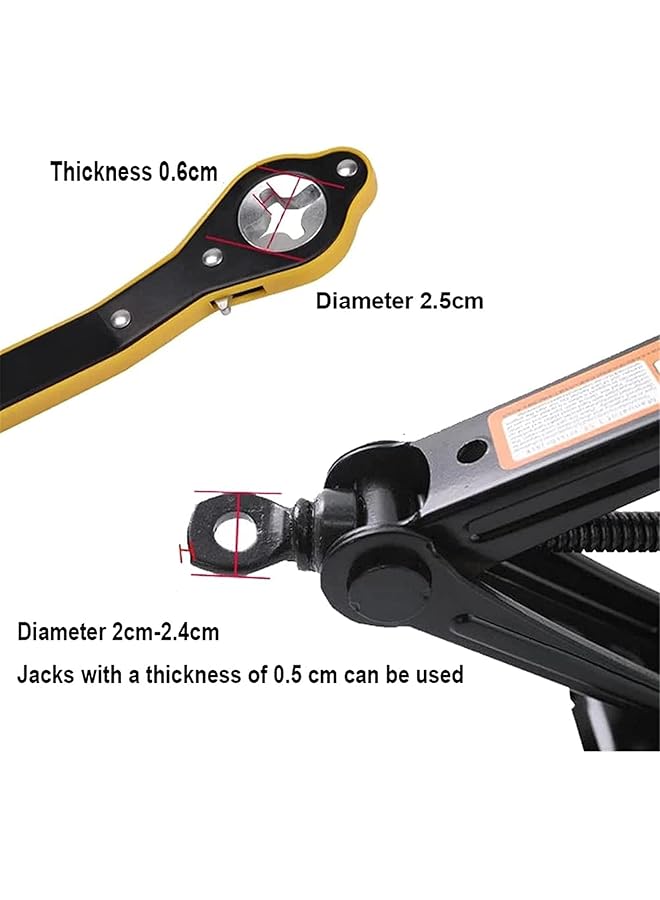 KASTWAVE Auto Labor-Saving Jack Ratchet Wrench, Scissor Jack Handle, Tire Wheel Lug Wrench, Cross Wrench, Auto Maintenance Tools (1Set) - Image 3