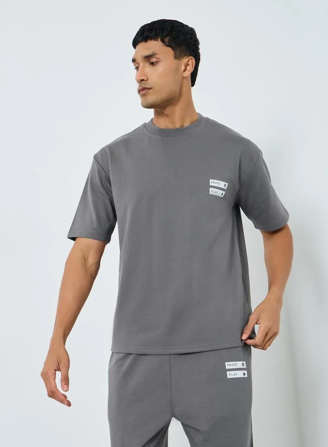 Styli Men Short Sleeve Oversized T-Shirt and Joggers Co-Ords