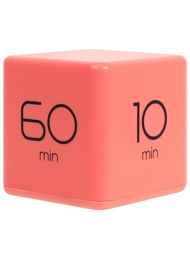 Mooas Cube Timer for Time Management, Kitchen, Kids, Workout, and Studying (Coral) - Image 1