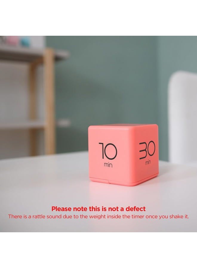 Mooas Cube Timer for Time Management, Kitchen, Kids, Workout, and Studying (Coral) - Image 2