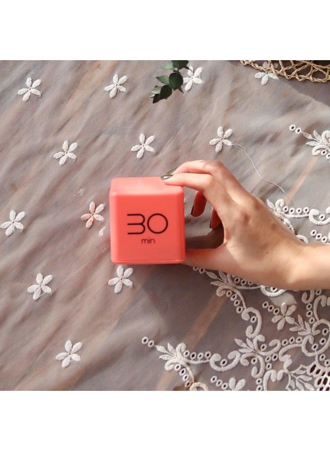 Mooas Cube Timer for Time Management, Kitchen, Kids, Workout, and Studying (Coral) - Image 3