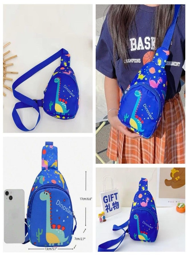 GLITREEPROPS Kids Dinosaur Print Chest Bag and Watch Combo Set, Blue Crossbody Sling Bag with cartoon wrist Watch, Travel and Outdoor Use (dinosaur) - Image 3