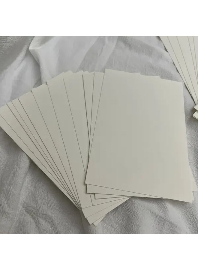 50 Pcs A6 Thick Ivory White Blank Cardstock Sheets For Heavy Duty Craft Writing - Image 1