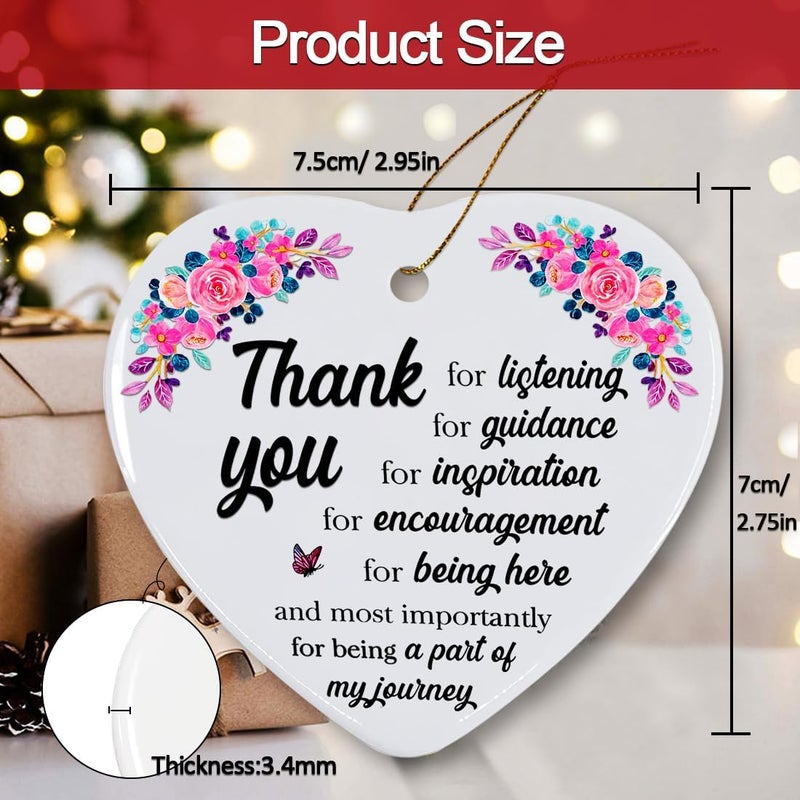 JUNQIU US Thank You Gifts for Women Men, Thank You Ornament for Teacher, Coworker, Boss, Friend, Mentors- Appreciation Gifts, Ornaments for Christmas Tree - Image 4