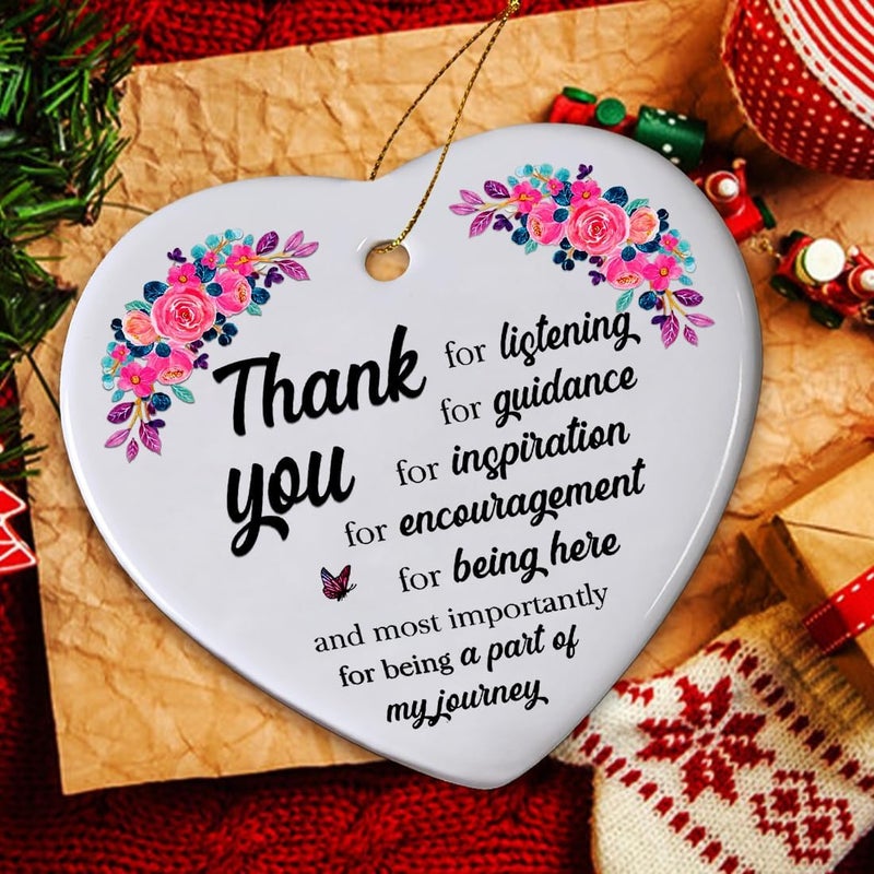 JUNQIU US Thank You Gifts for Women Men, Thank You Ornament for Teacher, Coworker, Boss, Friend, Mentors- Appreciation Gifts, Ornaments for Christmas Tree - Image 5
