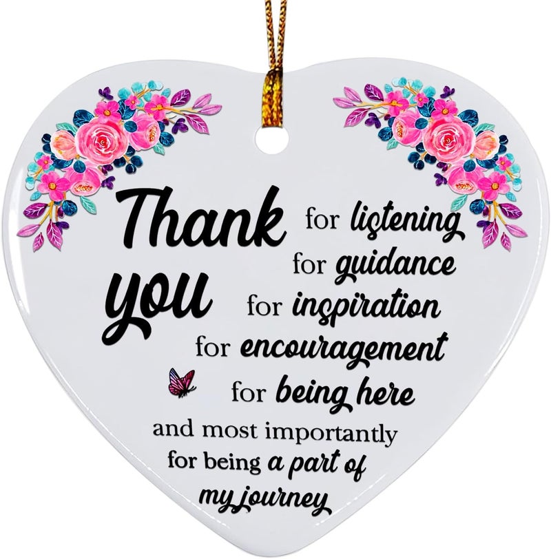 JUNQIU US Thank You Gifts for Women Men, Thank You Ornament for Teacher, Coworker, Boss, Friend, Mentors- Appreciation Gifts, Ornaments for Christmas Tree - Image 1