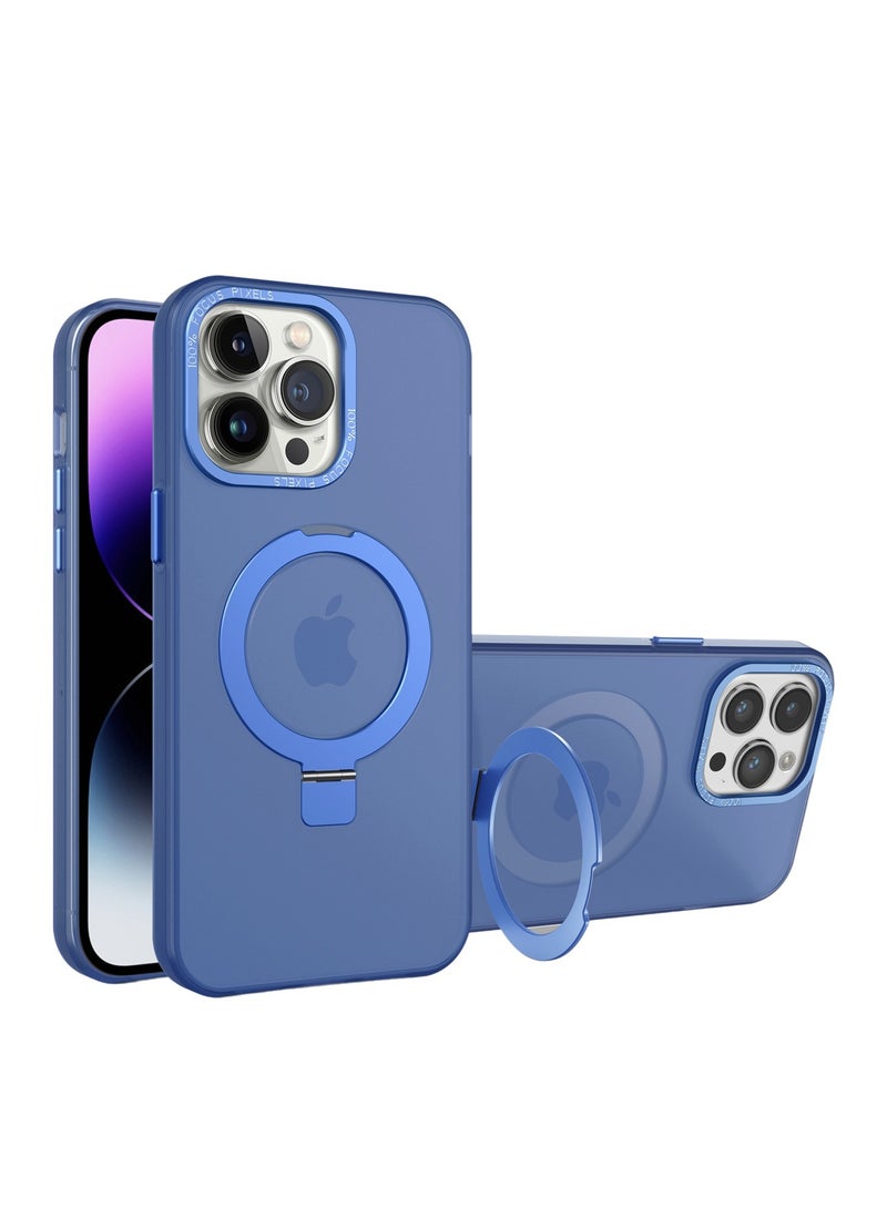 Apple frosted all-inclusive lotus leaf stand magnetic phone case suitable for iPhone 13/iphone 14/iphone 15  - Image 1