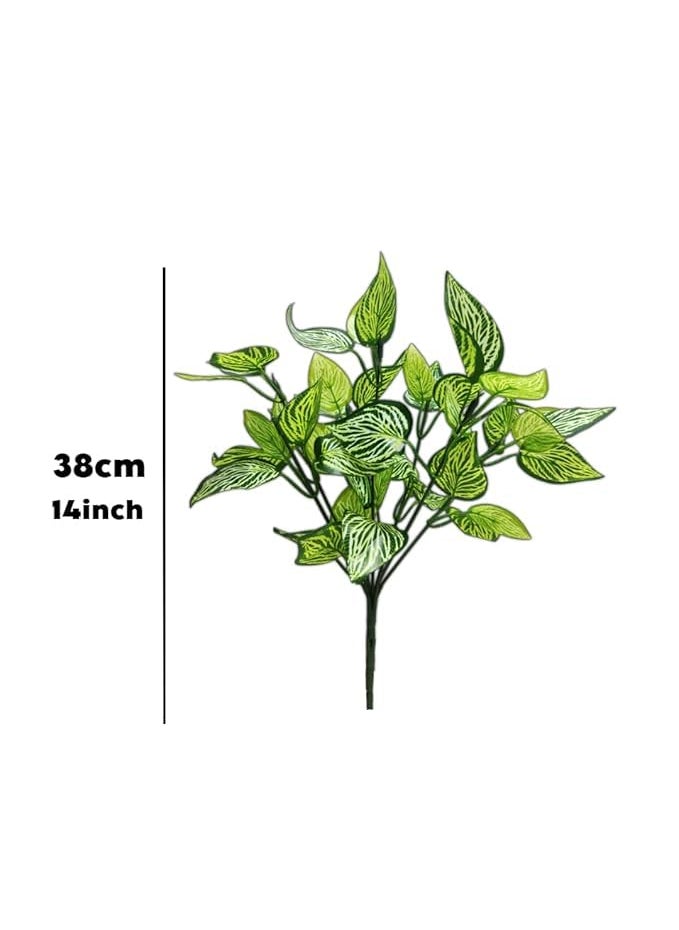 Generic Spoton Hub Artificial Money Plant 42 Leaves Palm Tree Areca Plant Without Pot 31cm Pack of 1 Multi Color  - Image 2