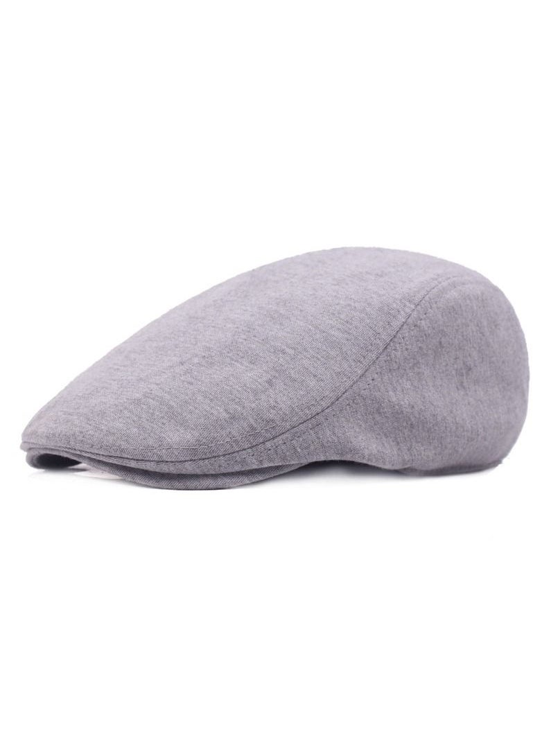 Loquat Woolen Cap Beret Is Elastic After Art Restoration Light Grey 