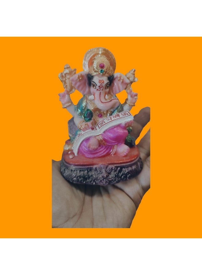 إنديانا ستور فور أول تمثال راتنجي من Indianstore4all على شكل إله جانباتي/غانيشا، بوجا روحي (متعدد الألوان، قياسي) 3.5 بوصة - Image 1