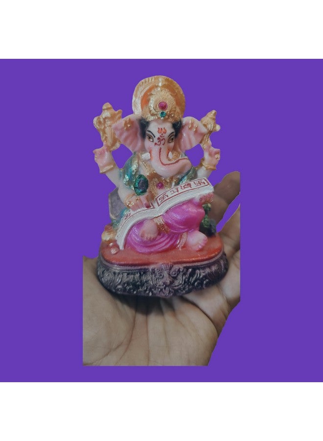 إنديانا ستور فور أول تمثال راتنجي من Indianstore4all على شكل إله جانباتي/غانيشا، بوجا روحي (متعدد الألوان، قياسي) 3.5 بوصة - Image 2