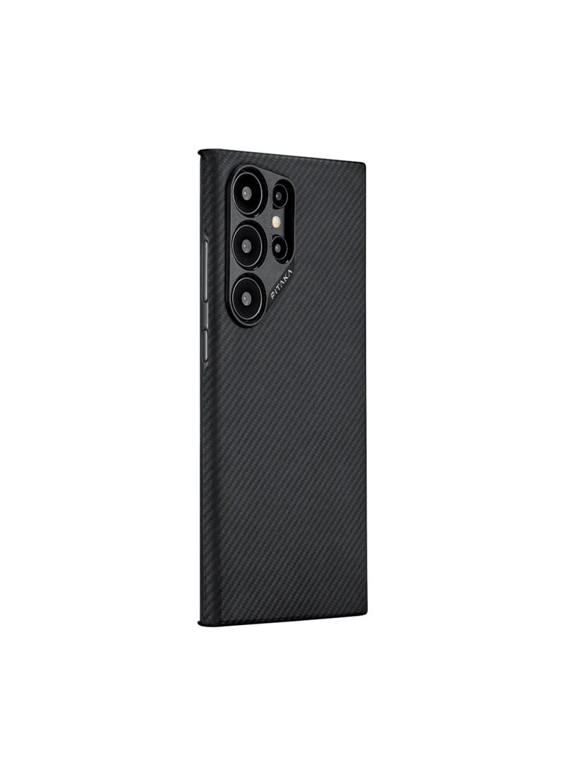 PITAKA - PITAKA Case for Samsung Galaxy S24 Ultra 6.8 Inch Compatible with Magsafe, Slim & Light Samsung Galaxy S24 Ultra Case, 600D Aramid Fiber Made MagEZ Case 4 - Black - Image 1