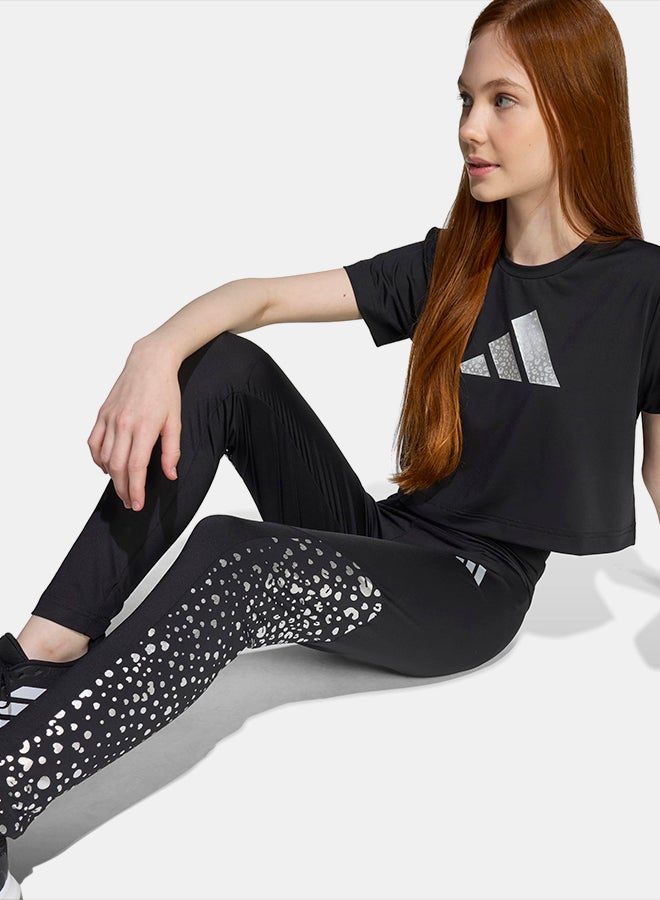 Adidas Training Essentials Glam Print Leggings Kids - Image 4
