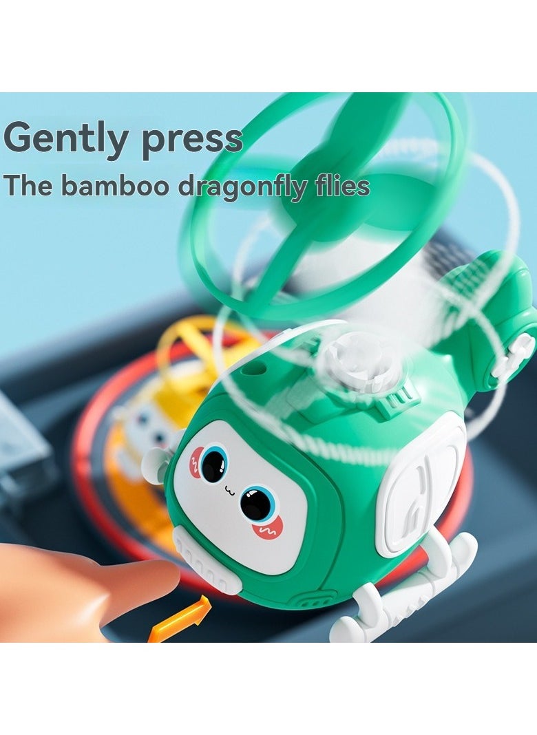 null - Children's rotating inertia toy aircraft: bamboo dragonfly, frisbee, airplane, helicopter, collision gift toy car, suitable for boys and girls in one package - Image 1