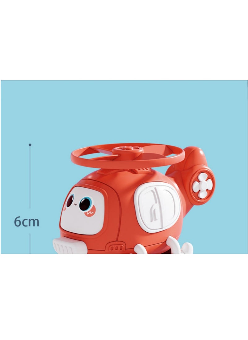null - Children's rotating inertia toy aircraft: bamboo dragonfly, frisbee, airplane, helicopter, collision gift toy car, suitable for boys and girls in one package - Image 1
