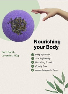 Soap&Friends SPA Bath Bomb Lavender | 110g – Relaxing Lavender-Scented Bath Bomb with Coconut Oil  - Image 3