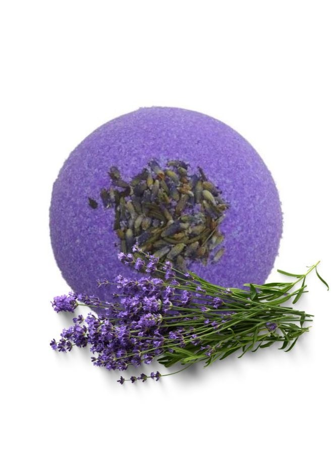Soap&Friends SPA Bath Bomb Lavender | 110g – Relaxing Lavender-Scented Bath Bomb with Coconut Oil - Image 1