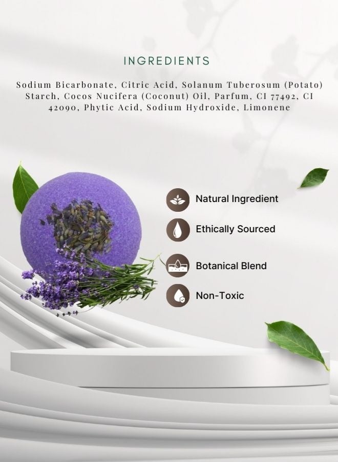 Soap&Friends SPA Bath Bomb Lavender | 110g – Relaxing Lavender-Scented Bath Bomb with Coconut Oil - Image 5