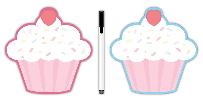 Nourish Cupcake Magnetic Whiteboard with Marker - 6x6 Inches - Image 5