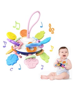 MUMS PLANET Montessori Teething Toys for Babies from Mums Planet, Educational Toys for Newborns, Montessori Baby Ball with Silicone Teething Tips, Valuable Gift for Babies - Montessori Toys - Teething Toys - Baby Toys  - Image 1