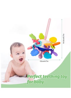 MUMS PLANET Montessori Teething Toys for Babies from Mums Planet, Educational Toys for Newborns, Montessori Baby Ball with Silicone Teething Tips, Valuable Gift for Babies - Montessori Toys - Teething Toys - Baby Toys  - Image 2