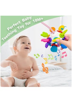 MUMS PLANET Montessori Teething Toys for Babies from Mums Planet, Educational Toys for Newborns, Montessori Baby Ball with Silicone Teething Tips, Valuable Gift for Babies - Montessori Toys - Teething Toys - Baby Toys  - Image 5