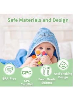 MUMS PLANET Montessori Teething Toys for Babies from Mums Planet, Educational Toys for Newborns, Montessori Baby Ball with Silicone Teething Tips, Valuable Gift for Babies - Montessori Toys - Teething Toys - Baby Toys  - Image 4