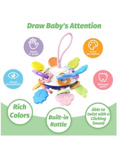 MUMS PLANET Montessori Teething Toys for Babies from Mums Planet, Educational Toys for Newborns, Montessori Baby Ball with Silicone Teething Tips, Valuable Gift for Babies - Montessori Toys - Teething Toys - Baby Toys  - Image 3