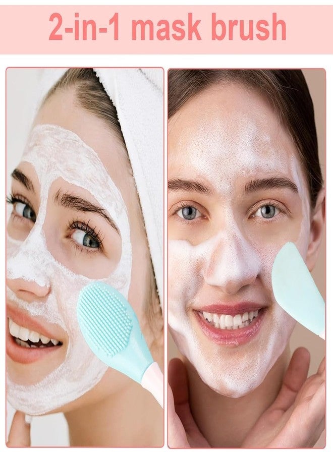 Rexez Pack of 3 Silicone Face Mask Brush, Suitable for Sleeping Mask, Mud Mask, Skin Care Aesthetic (Multi-Colour) - Image 2