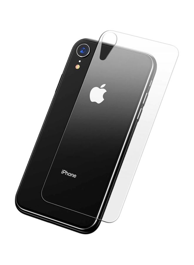 واقٍ خلفي كامل التغطية مصنوع من الزجاج المقوى لهاتف أبل آيفون XR شفاف - Image 1