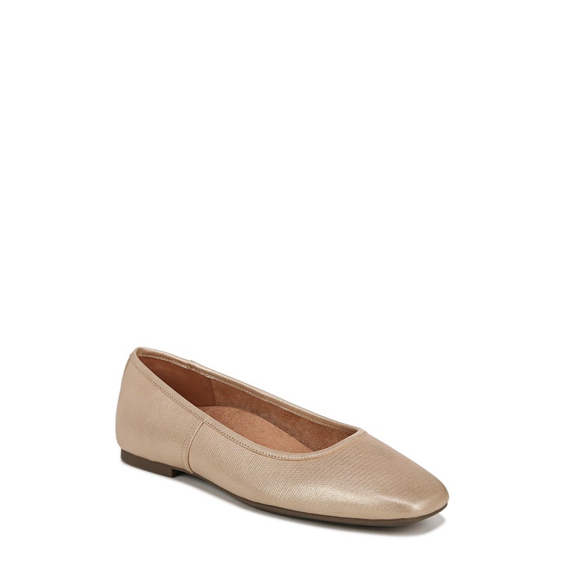 Vionic Womens Orinda Ballet Flat Gold Leather 8 M - Image 2
