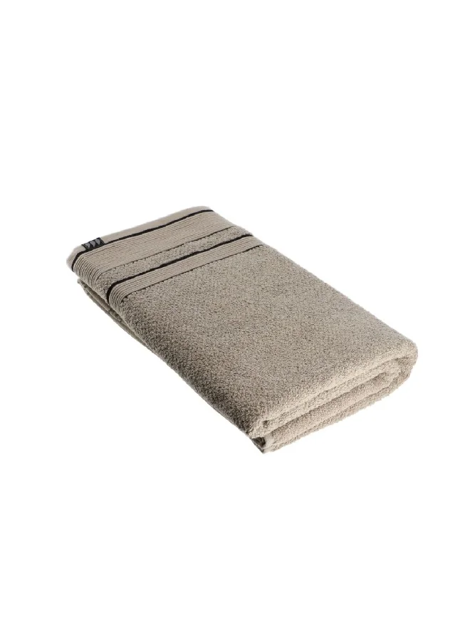 Tendance Bi-Color Premium Cotton Soft Bath Towel Twine and Black 90 x 150 cm AA7015161