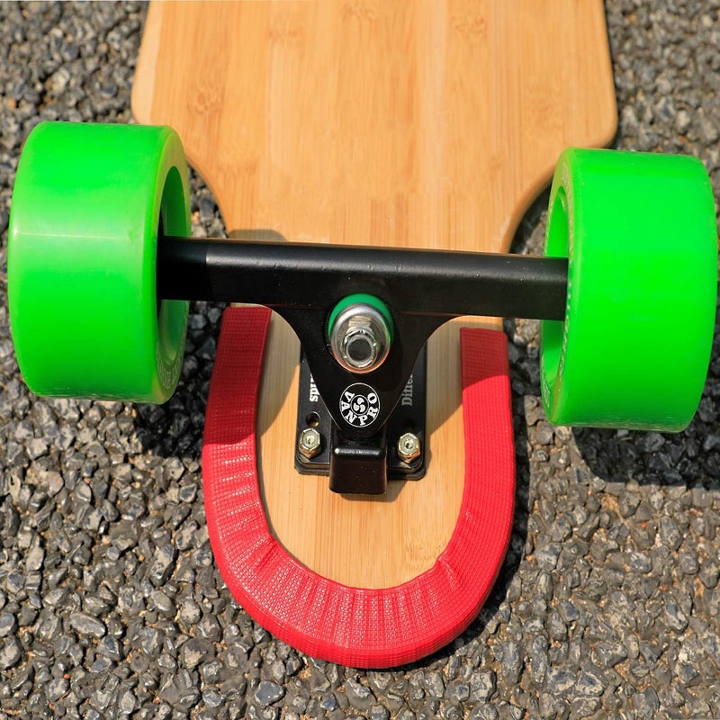 Vanpro Skateboard Deck Guards Protector, Excellent Edge Protection, Longboard, Boosted Board Nose Guard and Tail Guard, Durable Shock Absorbing Rubber Cover, Rubber Strip (Pack of 2) (red, 11.8) - Image 5