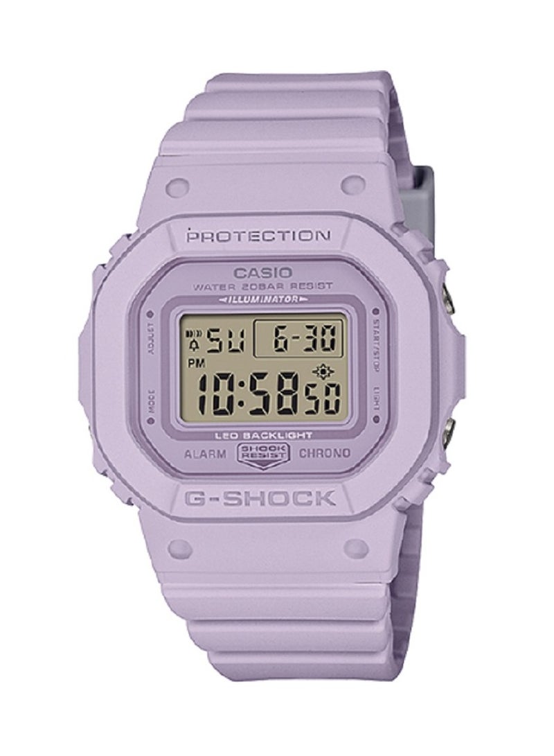 كاسيو ساعة كاسيو للنساء جي شوك، تصميم رقمي أنحف وصغير الحجم، مينا شفاف، سوار من الراتنج GMD-S5600BA-6DR - Image 1