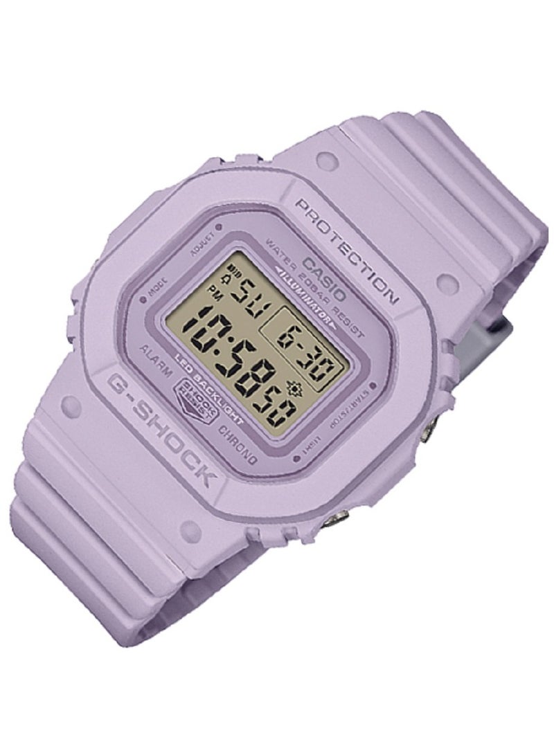 كاسيو ساعة كاسيو للنساء جي شوك، تصميم رقمي أنحف وصغير الحجم، مينا شفاف، سوار من الراتنج GMD-S5600BA-6DR - Image 2