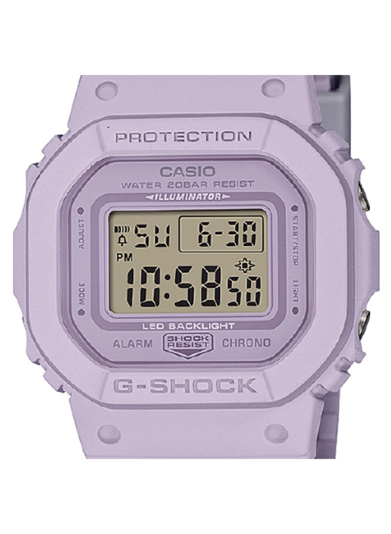 كاسيو ساعة كاسيو للنساء جي شوك، تصميم رقمي أنحف وصغير الحجم، مينا شفاف، سوار من الراتنج GMD-S5600BA-6DR - Image 4