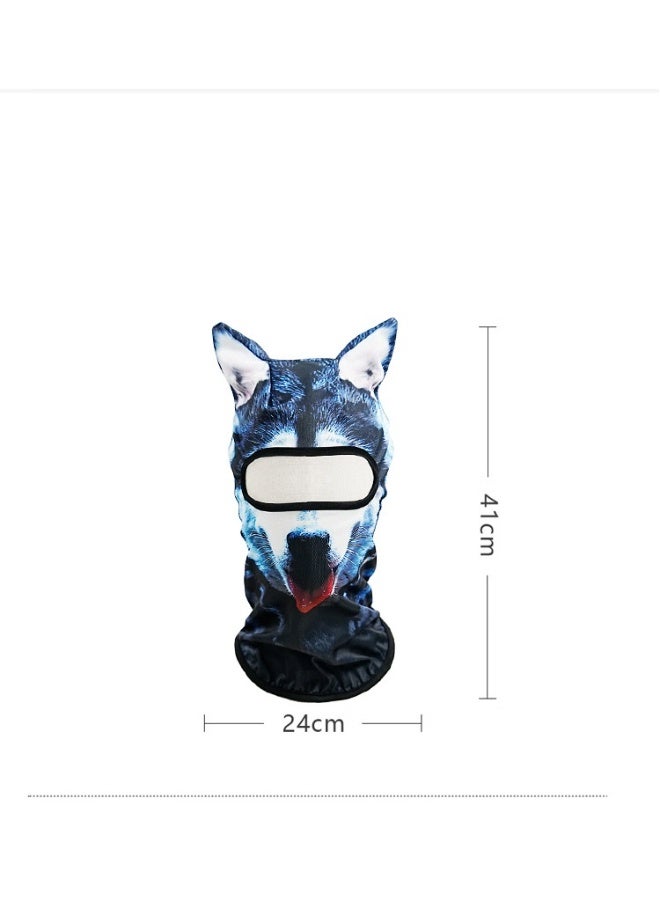 NIBEMINENT All-season sun protection animal head cover, outdoor sports windproof mask, 3D digital printed ski mask - Image 2
