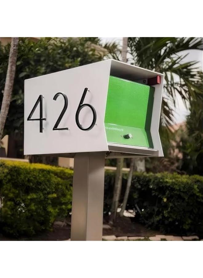 HOOKOR Floating House Numbers for Outside, Metal Modern Address Numbers for House, Zinc Alloy Anti-Rust Home Address Numbers for Door Mailbox, High Gloss Black (6) - Image 3