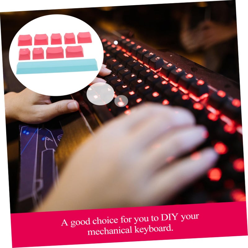 Translucent Dual Color Mechanical Keyboard Keycaps 8pcs Cherry Profile Easy Installation - Image 4