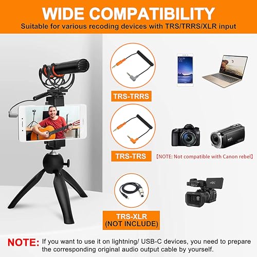 COMICA VM20 Shotgun Microphone, Super-Cardioid Camera Microphone with Rycote Shockmount, Windscreen, Wind Muff, OLED Power Display, Video Mic for Smartphones, DSLR Cameras, Camcorders, Laptops - Image 3