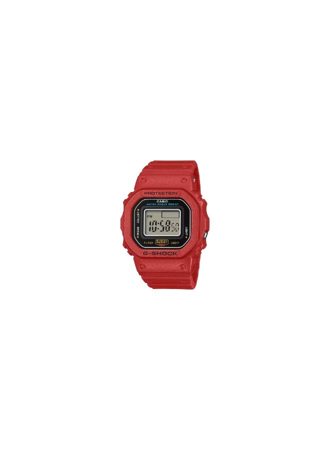 CASIO ساعة جي شوك DWN-5600-4 الرقمية للرجال بحزام من الراتنج الأحمر - Image 4