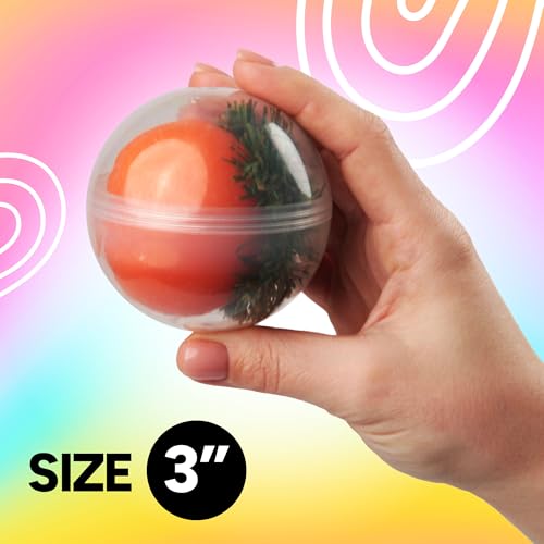 Entervending Vending Machine Capsules - 3" Empty Plastic Capsules - 14 Pcs Toy Capsule - Translucent Round Large Easter Eggs - Bath Bombs Molds - Party Favors Pinata Stuffers DIY Craft Supplies - Image 3