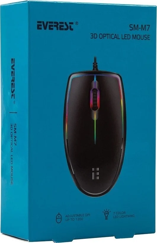 ايفرست ماوس Sm-M7 ثلاثي الأبعاد بتقنية LED
